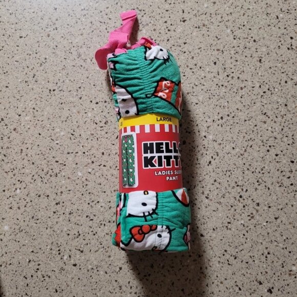 Hello Kitty Sanrio Sz Large Super Soft Fleece Pj Lounge Pants Christmas Winter - Picture 1 of 7